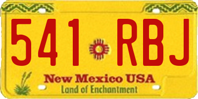 NM license plate 541RBJ