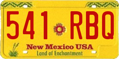 NM license plate 541RBQ