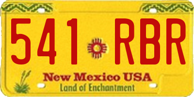 NM license plate 541RBR