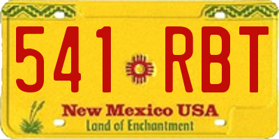 NM license plate 541RBT