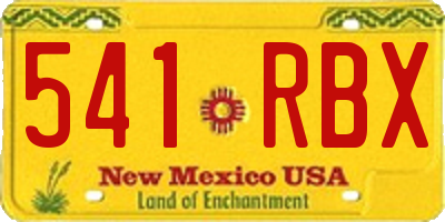 NM license plate 541RBX