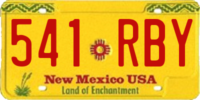 NM license plate 541RBY