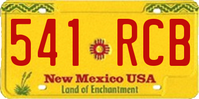 NM license plate 541RCB