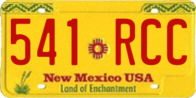 NM license plate 541RCC