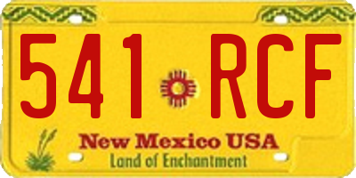 NM license plate 541RCF