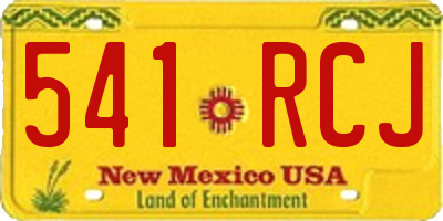 NM license plate 541RCJ