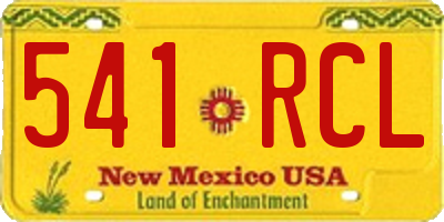 NM license plate 541RCL