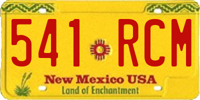 NM license plate 541RCM
