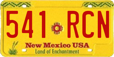 NM license plate 541RCN