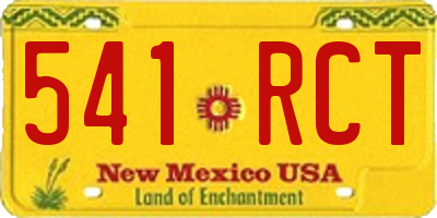 NM license plate 541RCT