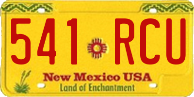 NM license plate 541RCU