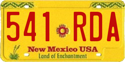 NM license plate 541RDA