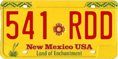 NM license plate 541RDD