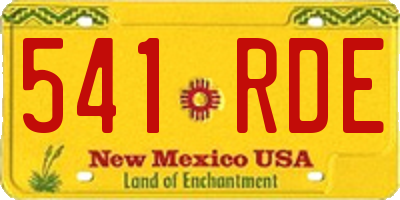 NM license plate 541RDE