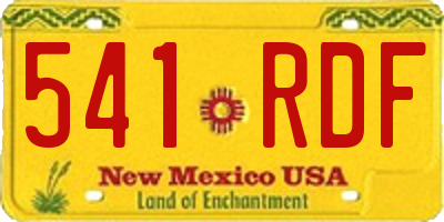NM license plate 541RDF