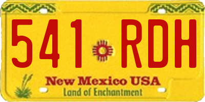 NM license plate 541RDH