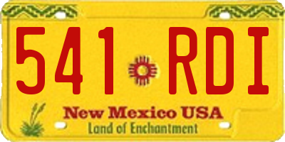 NM license plate 541RDI