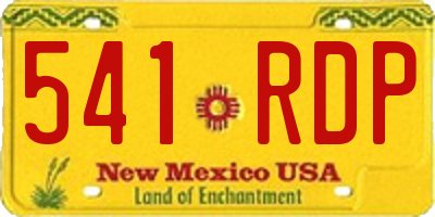 NM license plate 541RDP