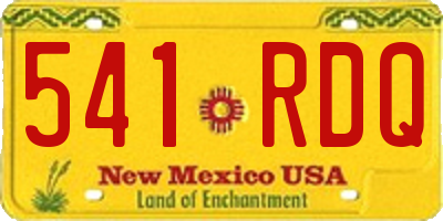 NM license plate 541RDQ