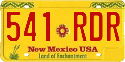 NM license plate 541RDR