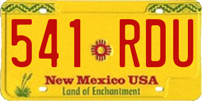 NM license plate 541RDU