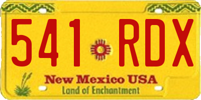 NM license plate 541RDX