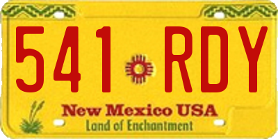 NM license plate 541RDY