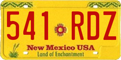NM license plate 541RDZ