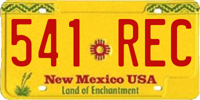 NM license plate 541REC