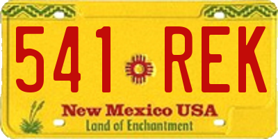 NM license plate 541REK