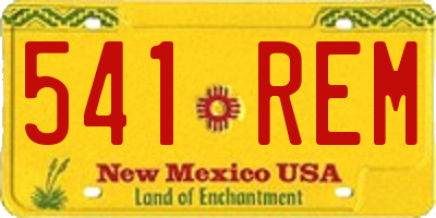 NM license plate 541REM