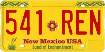 NM license plate 541REN