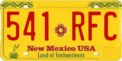 NM license plate 541RFC
