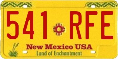 NM license plate 541RFE
