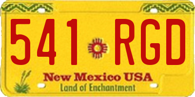 NM license plate 541RGD