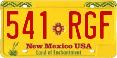 NM license plate 541RGF