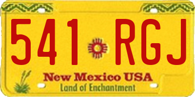 NM license plate 541RGJ