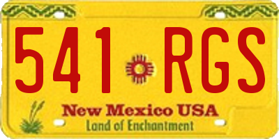 NM license plate 541RGS