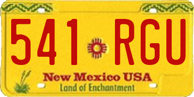 NM license plate 541RGU