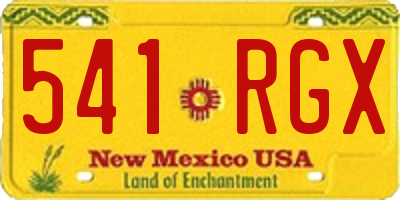 NM license plate 541RGX