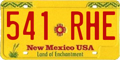 NM license plate 541RHE