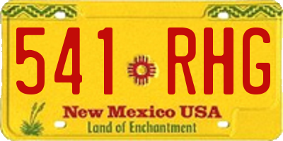 NM license plate 541RHG