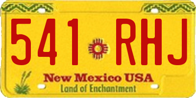 NM license plate 541RHJ