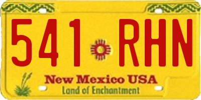 NM license plate 541RHN