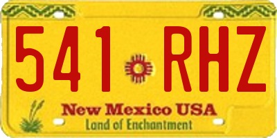 NM license plate 541RHZ