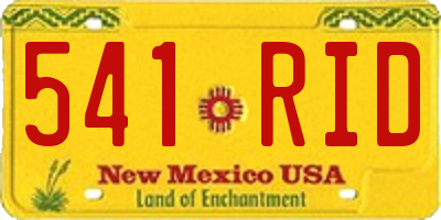 NM license plate 541RID