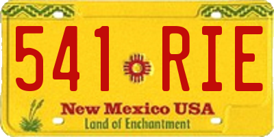 NM license plate 541RIE