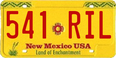 NM license plate 541RIL