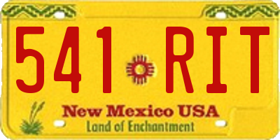 NM license plate 541RIT