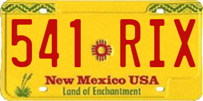 NM license plate 541RIX